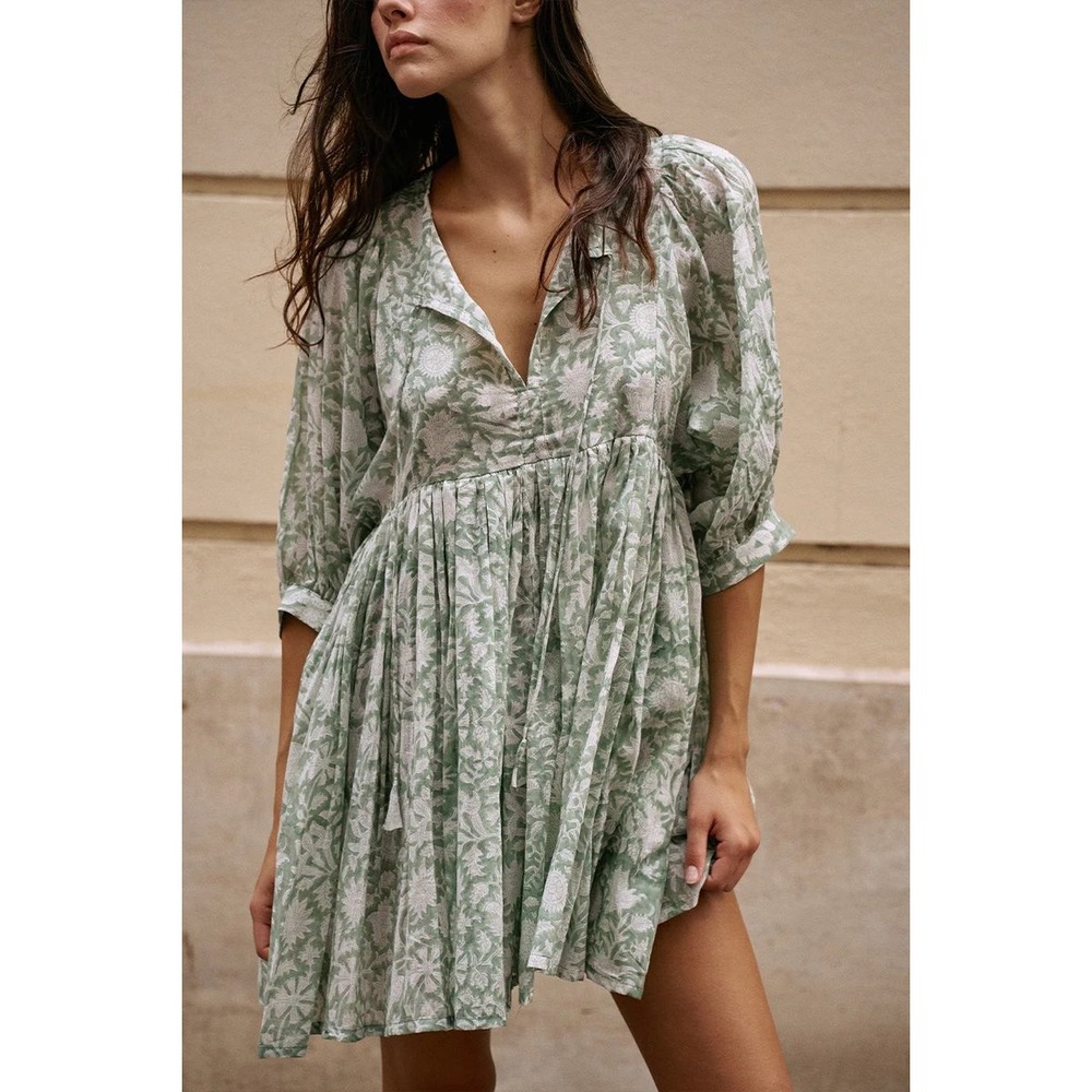 Daughters of India Kyra Mini Dress Jade XS New With Tags